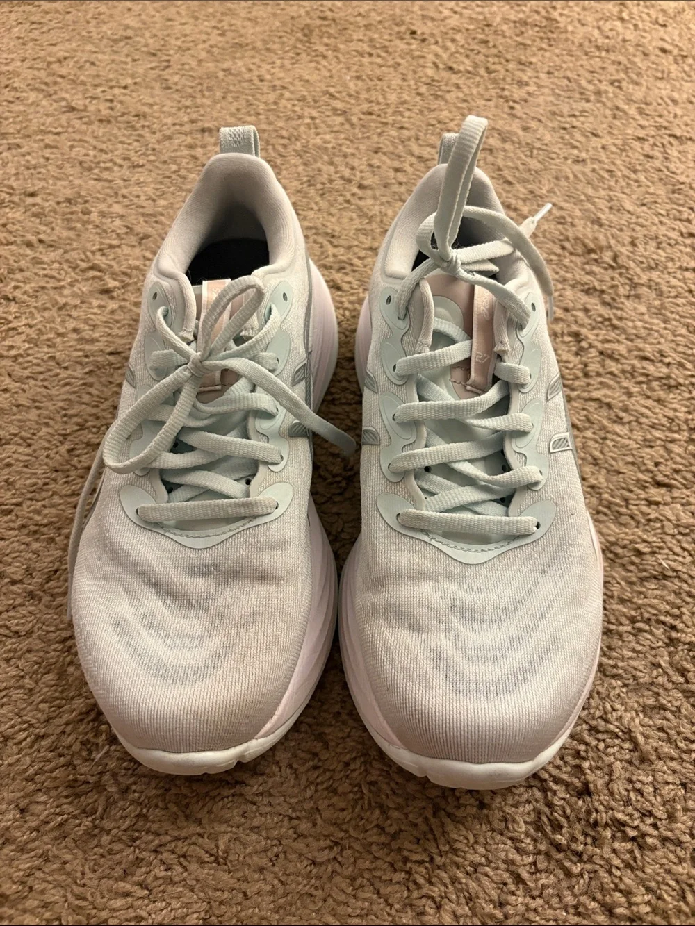 Asics Women's Light Mint and Pale Pink Running Sneakers